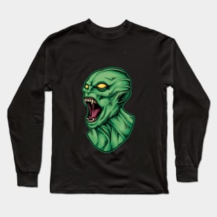 Alien Head Long Sleeve T-Shirt